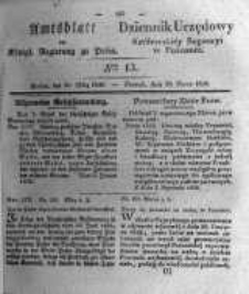 Amtsblatt der K&ouml;niglichen Regierung zu Posen. 1836.03.29 Nro.13