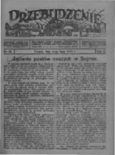 Przebudzenie: tygodnik poświęcony obronie interes&oacute;w robotnik&oacute;w rolnych i leśnych. Organ Związku Robotnik&oacute;w Rolnych i Leśnych ZZP. 1928.07.12 R.10 Nr28