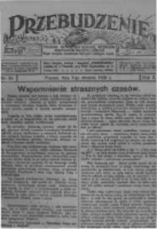 Przebudzenie: tygodnik poświęcony obronie interes&oacute;w robotnik&oacute;w rolnych i leśnych. Organ Związku Robotnik&oacute;w Rolnych i Leśnych ZZP. 1928.08.09 R.10 Nr32