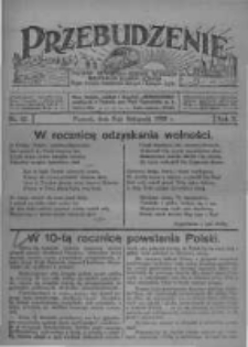 Przebudzenie: tygodnik poświęcony obronie interes&oacute;w robotnik&oacute;w rolnych i leśnych. Organ Związku Robotnik&oacute;w Rolnych i Leśnych ZZP. 1928.11.08 R.10 Nr45
