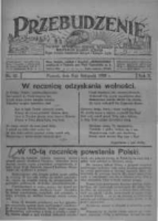 Przebudzenie: tygodnik poświęcony obronie interesów robotników rolnych i leśnych. Organ Związku Robotników Rolnych i Leśnych ZZP. 1928.11.08 R.10 Nr45