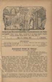 Posener Bienenwirt: Gartenfreund und Kleintierz&uuml;chter: Zeitschrift des Bienenwirtschaftlichen Provinzialvereins von Posen 1907.02 Jg.1 Nr2