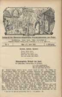 Posener Bienenwirt: Gartenfreund und Kleintierzüchter: Zeitschrift des Bienenwirtschaftlichen Provinzialvereins von Posen 1907.06 Jg.1 Nr6