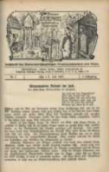 Posener Bienenwirt: Gartenfreund und Kleintierz&uuml;chter: Zeitschrift des Bienenwirtschaftlichen Provinzialvereins von Posen 1907.07 Jg.1 Nr7
