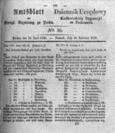 Amtsblatt der K&ouml;niglichen Regierung zu Posen. 1836.04.19 Nro.16