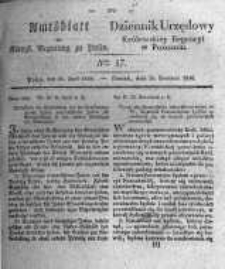 Amtsblatt der K&ouml;niglichen Regierung zu Posen. 1836.04.26 Nro.17