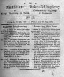 Amtsblatt der K&ouml;niglichen Regierung zu Posen. 1836.05.10 Nro.19