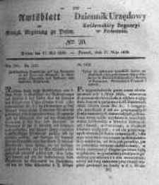 Amtsblatt der K&ouml;niglichen Regierung zu Posen. 1836.05.17 Nro.20