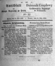 Amtsblatt der K&ouml;niglichen Regierung zu Posen. 1836.05.31 Nro.22