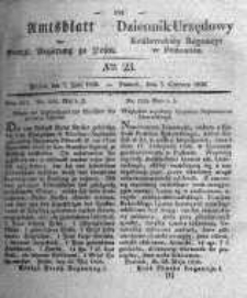 Amtsblatt der K&ouml;niglichen Regierung zu Posen. 1836.06.07 Nro.23