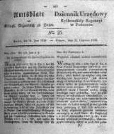 Amtsblatt der K&ouml;niglichen Regierung zu Posen. 1836.06.21 Nro.25