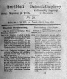 Amtsblatt der K&ouml;niglichen Regierung zu Posen. 1836.07.12 Nro.28