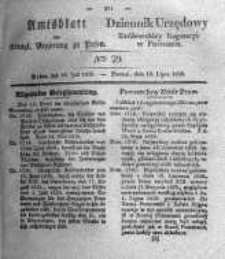 Amtsblatt der K&ouml;niglichen Regierung zu Posen. 1836.07.19 Nro.29