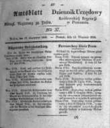 Amtsblatt der K&ouml;niglichen Regierung zu Posen. 1836.09.13 Nro.37
