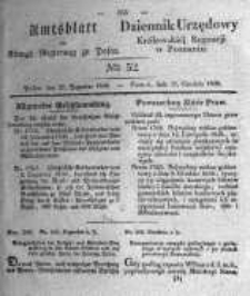 Amtsblatt der K&ouml;niglichen Regierung zu Posen. 1836.12.27 Nro.52