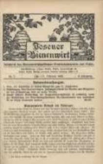Posener Bienenwirt: Gartenfreund und Kleintierzüchter: Zeitschrift des Bienenwirtschaftlichen Provinzialvereins von Posen 1908.02 Jg.2 Nr2