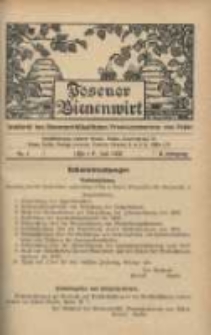 Posener Bienenwirt: Gartenfreund und Kleintierz&uuml;chter: Zeitschrift des Bienenwirtschaftlichen Provinzialvereins von Posen 1908.07 Jg.2 Nr7