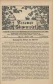 Posener Bienenwirt: Gartenfreund und Kleintierz&uuml;chter: Zeitschrift des Bienenwirtschaftlichen Provinzialvereins von Posen 1908.10 Jg.2 Nr10