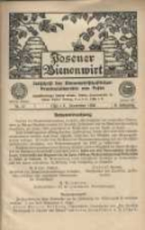 Posener Bienenwirt: Gartenfreund und Kleintierz&uuml;chter: Zeitschrift des Bienenwirtschaftlichen Provinzialvereins von Posen 1908.12 Jg.2 Nr12
