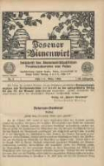Posener Bienenwirt: Zeitschrift des Bienenwirtschaftlichen Provinzialvereins von Posen 1909.03 Jg.3 Nr3