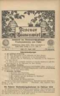 Posener Bienenwirt: Zeitschrift des Bienenwirtschaftlichen Provinzialvereins von Posen 1909.04 Jg.3 Nr4