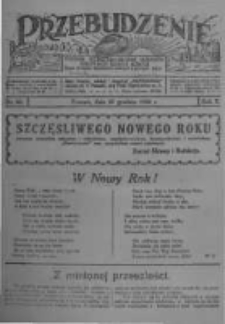Przebudzenie: tygodnik poświęcony obronie interesów robotników rolnych i leśnych. Organ Związku Robotników Rolnych i Leśnych ZZP. 1928.12.27 R.10 Nr52