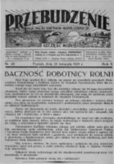 Przebudzenie: organ Związku Robotników Rolnych i Leśnych ZZP. 1929.11.28 R.11 Nr48