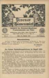Posener Bienenwirt: Zeitschrift des Bienenwirtschaftlichen Provinzialvereins von Posen 1909.10 Jg.3 Nr10