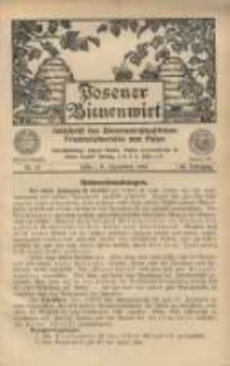 Posener Bienenwirt: Zeitschrift des Bienenwirtschaftlichen Provinzialvereins von Posen 1909.12 Jg.3 Nr12