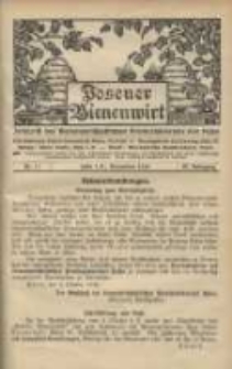 Posener Bienenwirt: Zeitschrift des Bienenwirtschaftlichen Provinzialvereins von Posen 1910.11 Jg.4 Nr11