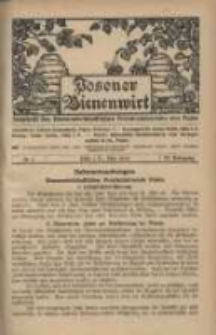 Posener Bienenwirt: Zeitschrift des Bienenwirtschaftlichen Provinzialvereins von Posen 1912.05 Jg.6 Nr5