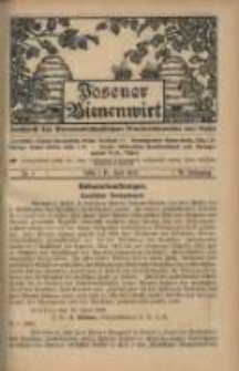 Posener Bienenwirt: Zeitschrift des Bienenwirtschaftlichen Provinzialvereins von Posen 1912.07 Jg.6 Nr7