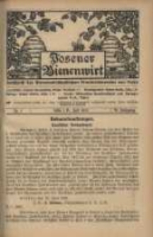 Posener Bienenwirt: Zeitschrift des Bienenwirtschaftlichen Provinzialvereins von Posen 1912.07 Jg.6 Nr7