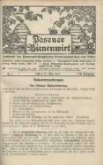Posener Bienenwirt: Zeitschrift des Bienenwirtschaftlichen Provinzialvereins von Posen 1913.05 Jg.7 Nr5