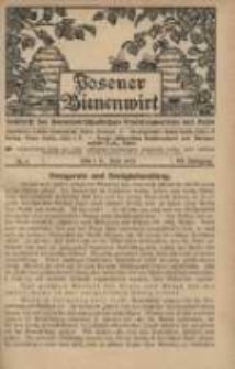 Posener Bienenwirt: Zeitschrift des Bienenwirtschaftlichen Provinzialvereins von Posen 1913.06 Jg.7 Nr6