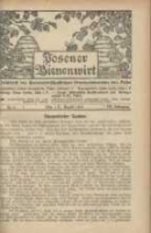 Posener Bienenwirt: Zeitschrift des Bienenwirtschaftlichen Provinzialvereins von Posen 1913.08 Jg.7 Nr8