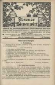 Posener Bienenwirt: Zeitschrift des Bienenwirtschaftlichen Provinzialvereins von Posen 1913.09 Jg.7 Nr9