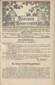 Posener Bienenwirt: Zeitschrift des Bienenwirtschaftlichen Provinzialvereins von Posen 1913.11 Jg.7 Nr11