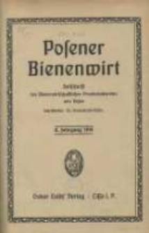 Posener Bienenwirt: Zeitschrift des Bienenwirtschaftlichen Provinzialvereins von Posen 1914.01 Jg.8 Nr1