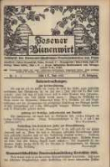 Posener Bienenwirt: Zeitschrift des Bienenwirtschaftlichen Provinzialvereins von Posen 1915.06 Jg.9 Nr6