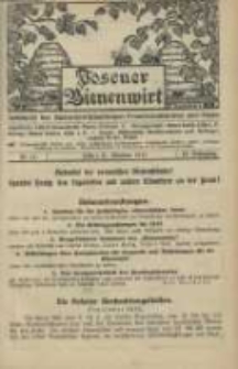 Posener Bienenwirt: Zeitschrift des Bienenwirtschaftlichen Provinzialvereins von Posen 1915.10 Jg.9 Nr10