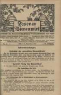 Posener Bienenwirt: Zeitschrift des Bienenwirtschaftlichen Provinzialvereins von Posen 1915.12 Jg.9 Nr12