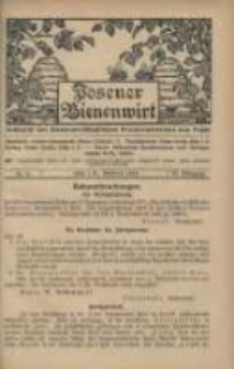 Posener Bienenwirt: Zeitschrift des Bienenwirtschaftlichen Provinzialvereins von Posen 1912.10 Jg.6 Nr10