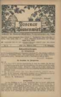 Posener Bienenwirt: Zeitschrift des Bienenwirtschaftlichen Provinzialvereins von Posen 1912.10 Jg.6 Nr10