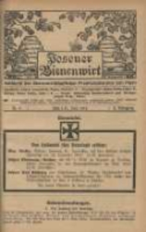 Posener Bienenwirt: Zeitschrift des Bienenwirtschaftlichen Provinzialvereins von Posen 1916.06 Jg.10 Nr6
