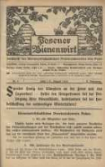 Posener Bienenwirt: Zeitschrift des Bienenwirtschaftlichen Provinzialvereins von Posen 1916.08 Jg.10 Nr8