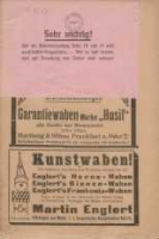 Posener Bienenwirt: Zeitschrift des Bienenwirtschaftlichen Provinzialvereins von Posen 1917.02 Jg.11 Nr2
