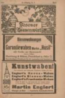 Posener Bienenwirt: Zeitschrift des Bienenwirtschaftlichen Provinzialvereins von Posen 1917.04 Jg.11 Nr4