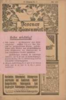 Posener Bienenwirt: Zeitschrift des Bienenwirtschaftlichen Provinzialvereins von Posen 1917.05 Jg.11 Nr5
