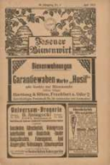 Posener Bienenwirt: Zeitschrift des Bienenwirtschaftlichen Provinzialvereins von Posen 1917.06 Jg.11 Nr6